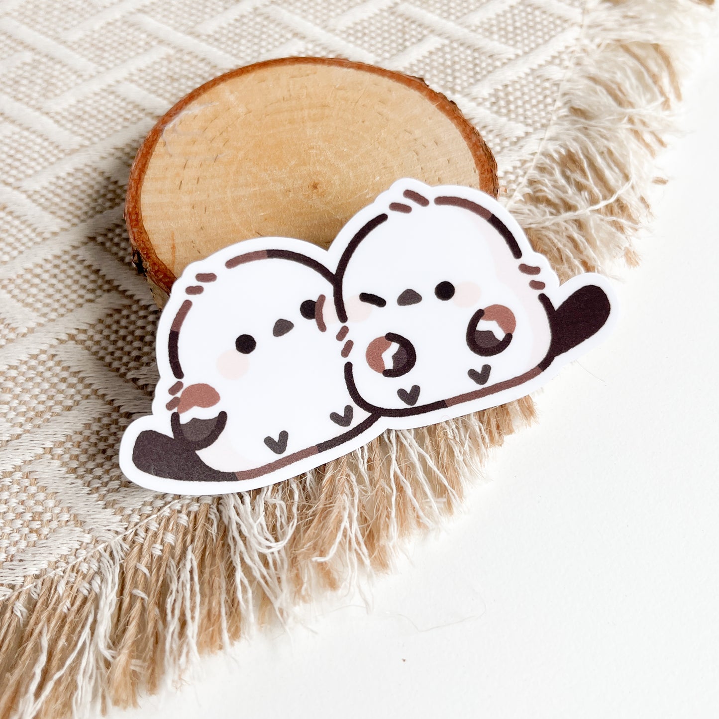 Shima Enaga Snow Birds Matte Sticker
