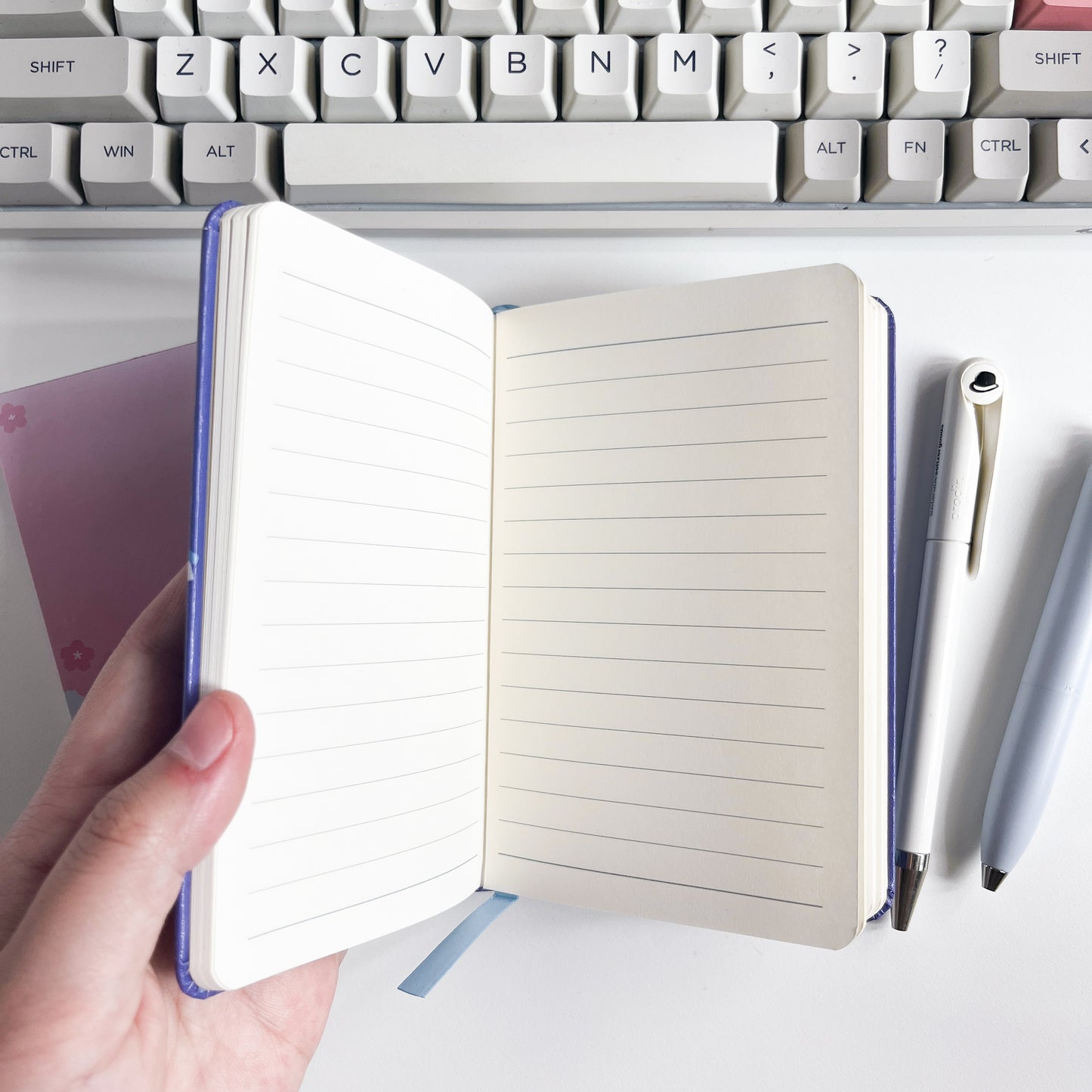 Purple Pigeon Pattern A6 Lined Notebook