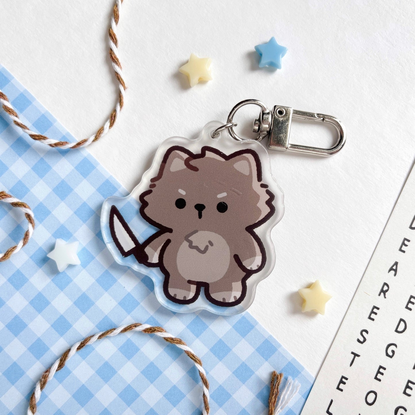 Stabby Wolfy Keychain