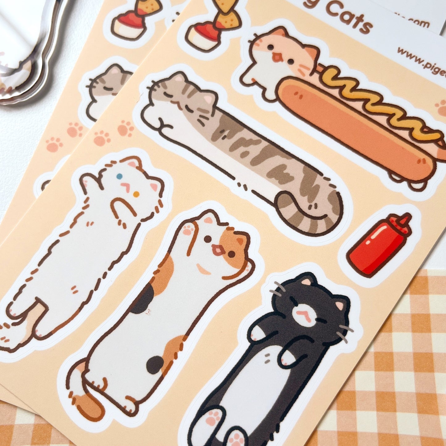 Long Cats Sticker Sheet