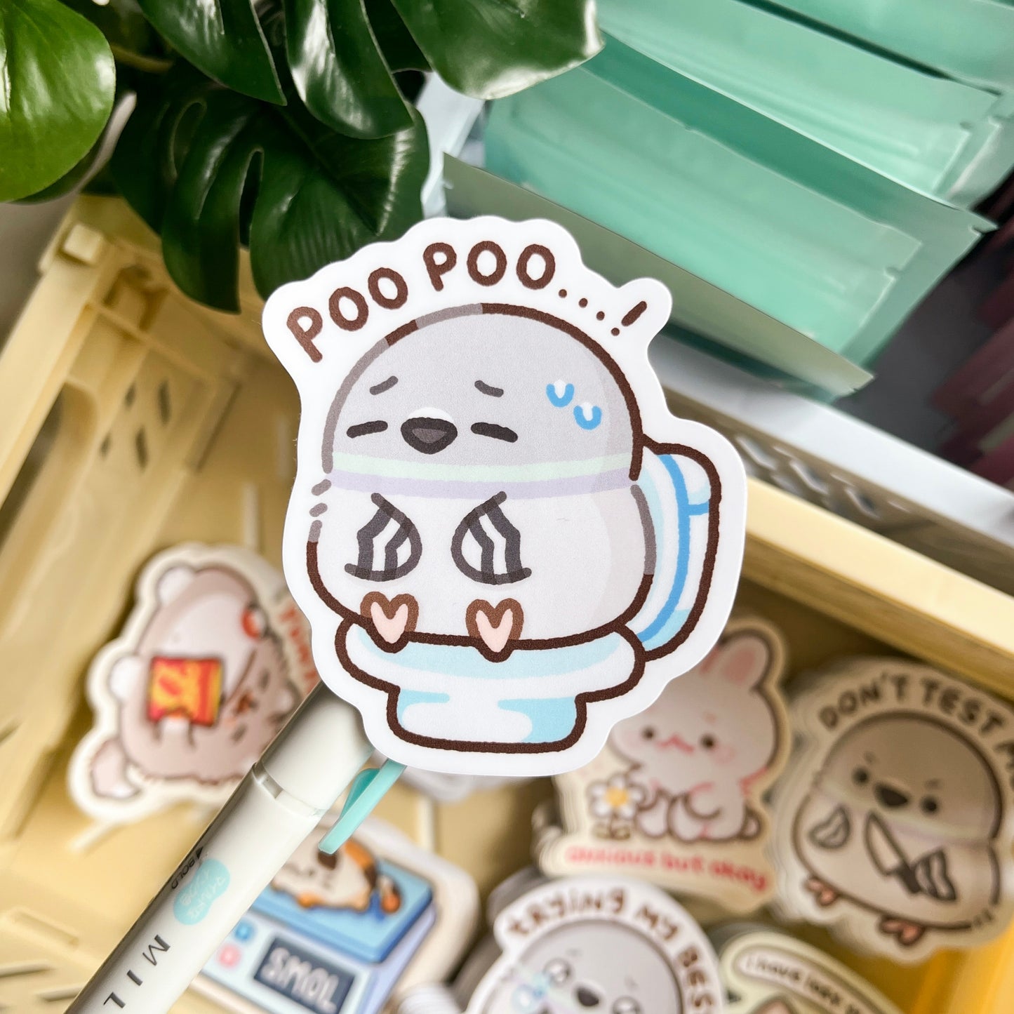 Poo Poo Pigeon Matte Sticker