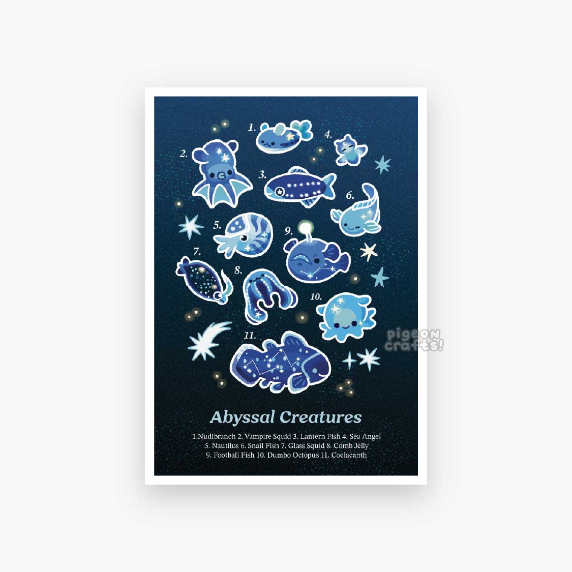 Abyssal Creatures Midnight Print