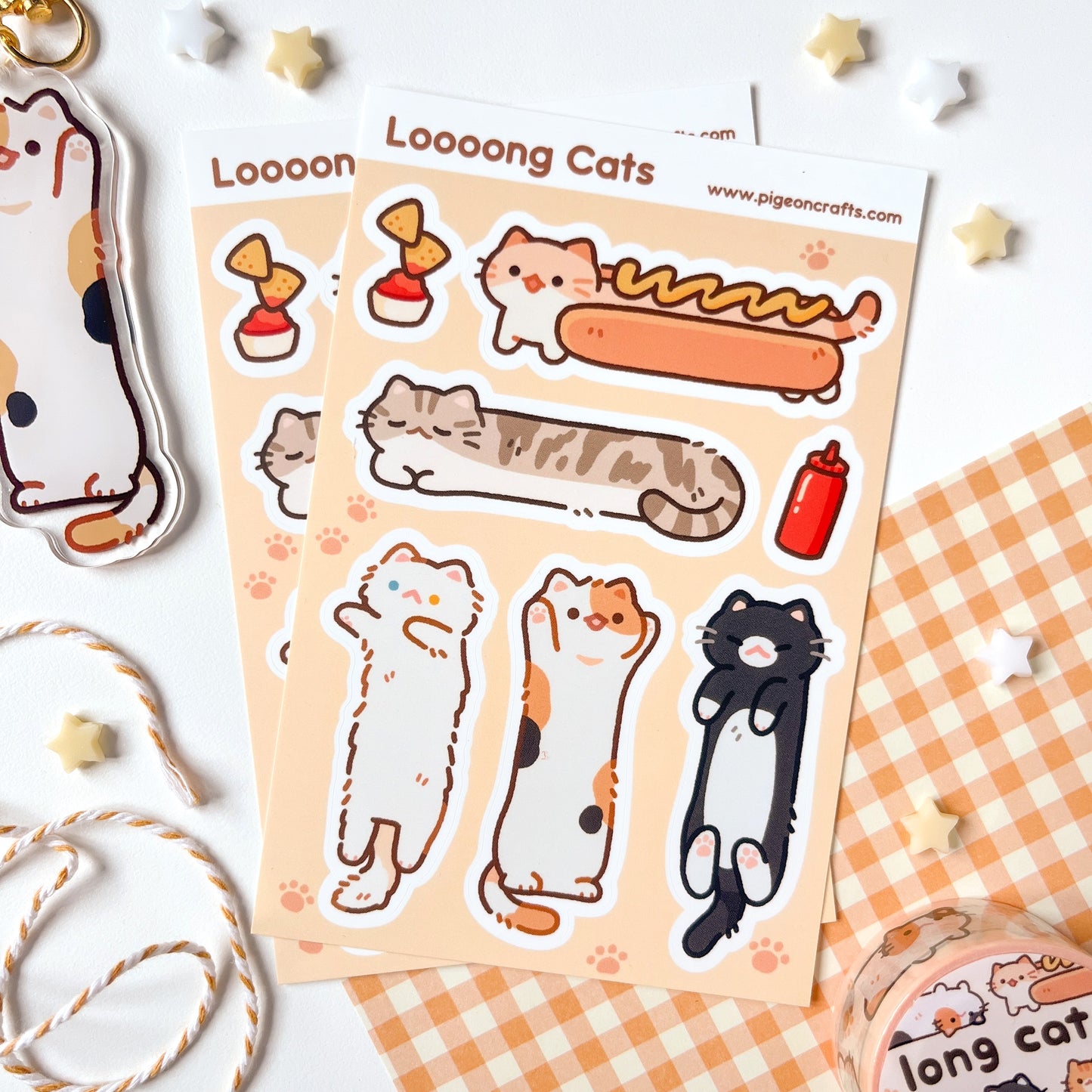 Long Cats Sticker Sheet