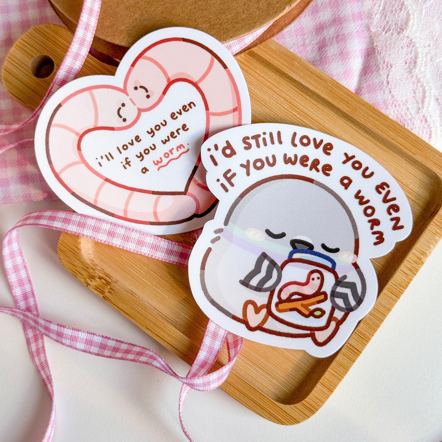 Pigeon Loves Worm Matte Sticker