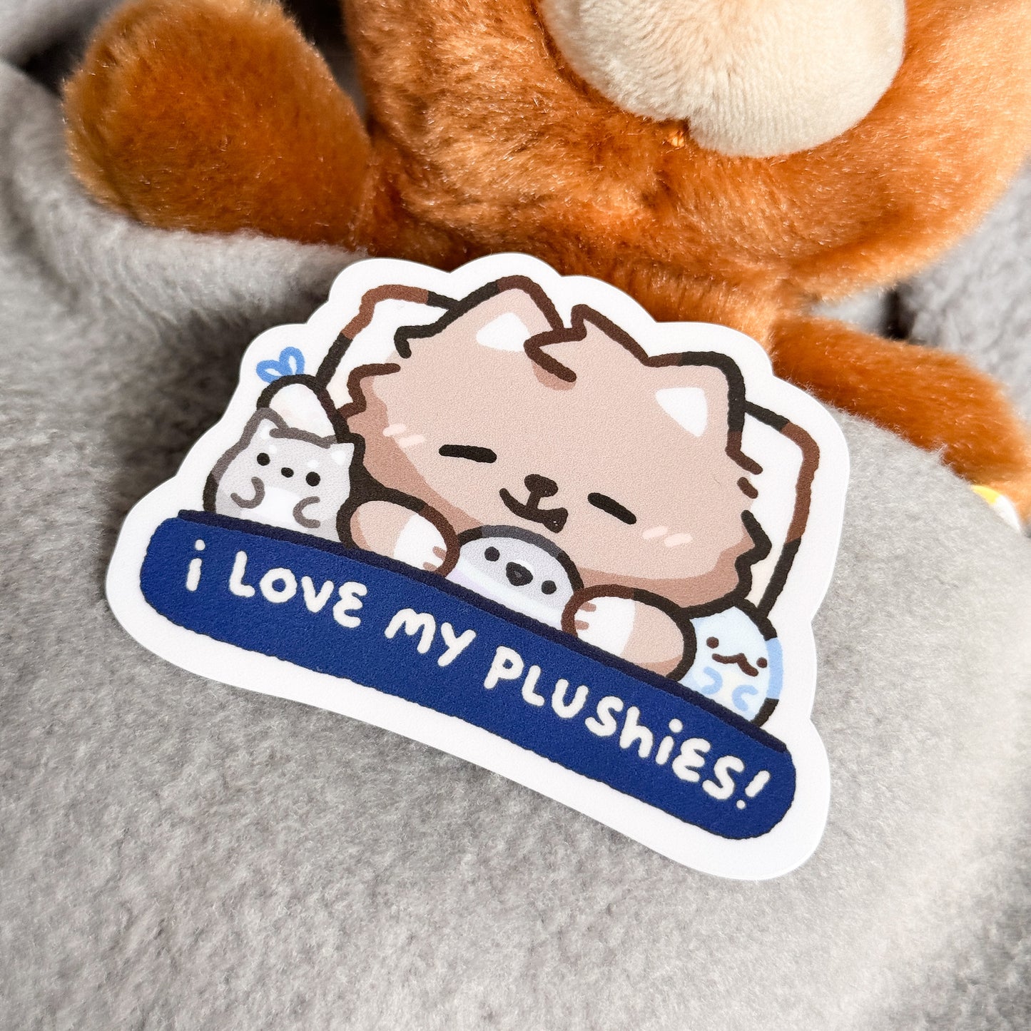 Love my Plushies Wolfy Matte Sticker
