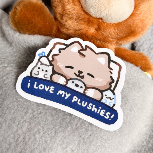Love my Plushies Wolfy Matte Sticker