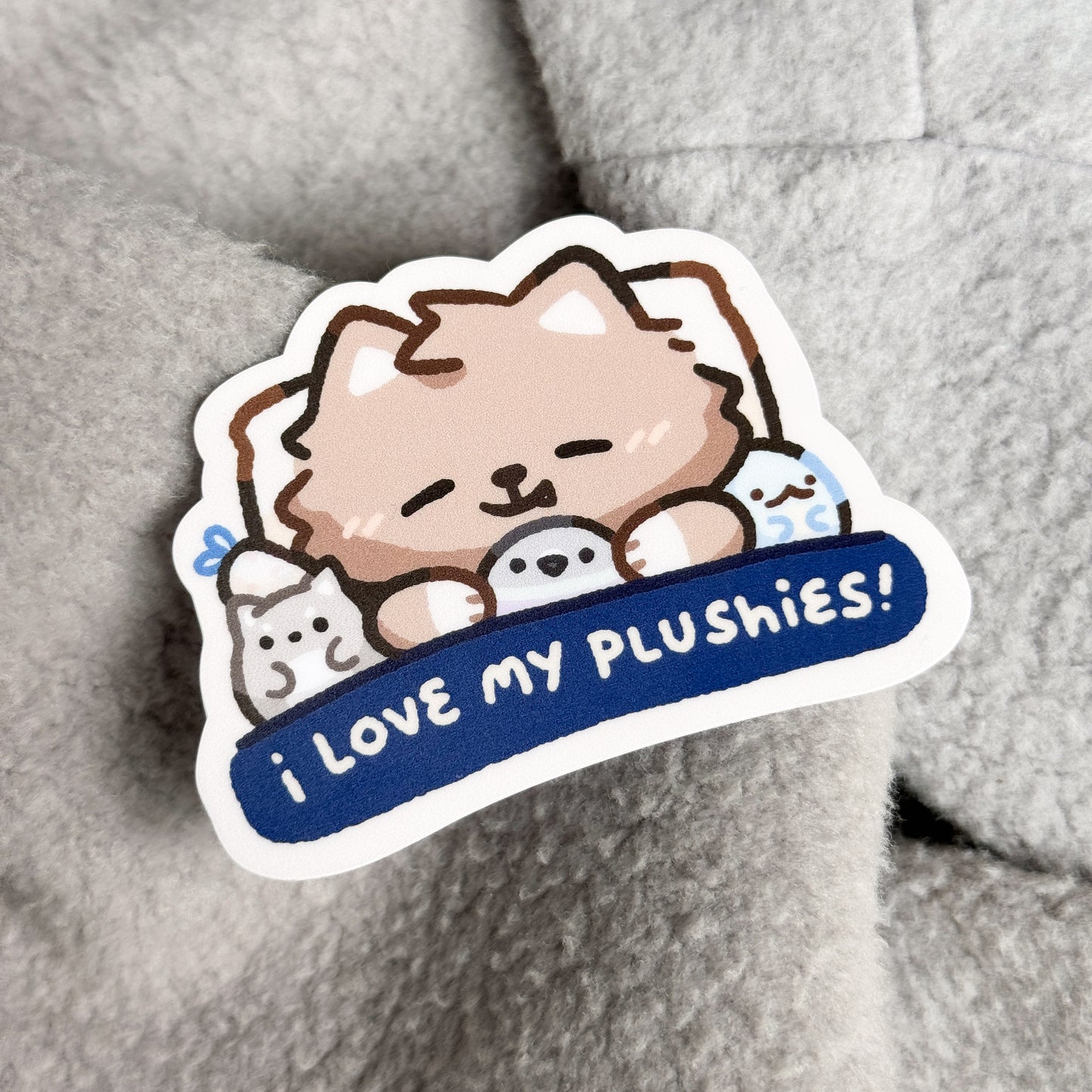 Love my Plushies Wolfy Matte Sticker