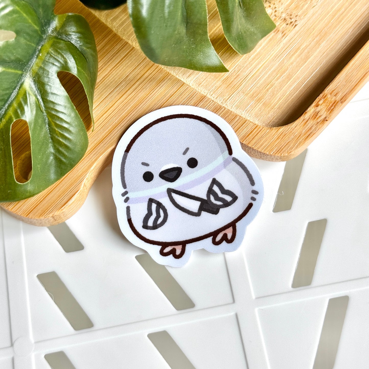 Don't Test Me Pigeon Mini Matte Sticker