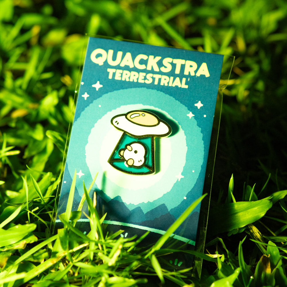 Quackstra-terrestrial UFO Duck Enamel Pin