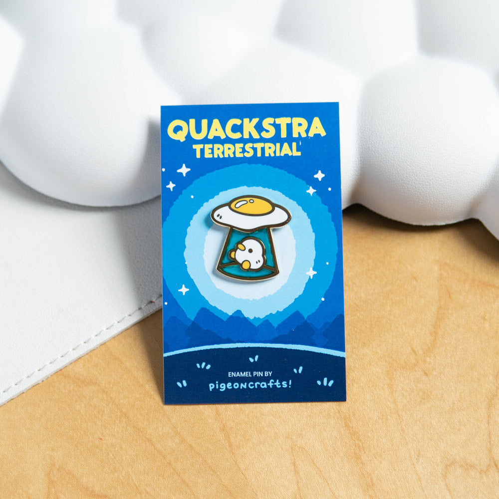 Quackstra-terrestrial UFO Duck Enamel Pin