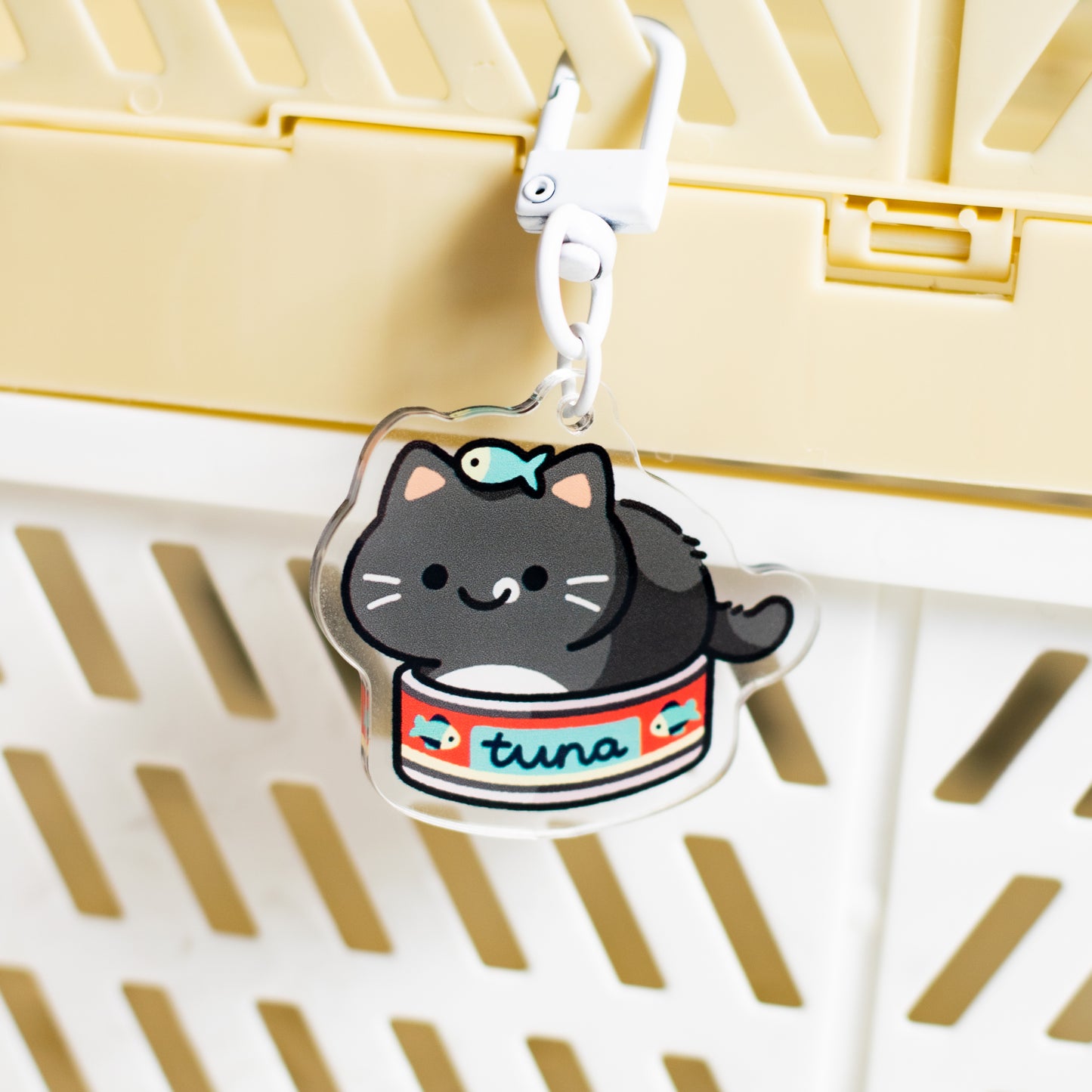Tuxie Tuna Can Keychain