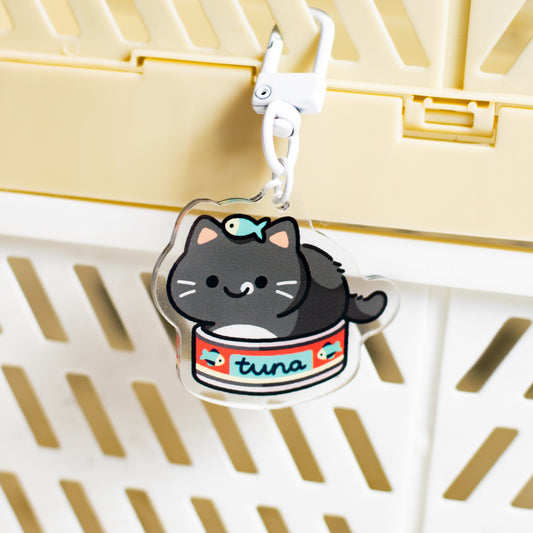 Tuxie Tuna Can Keychain
