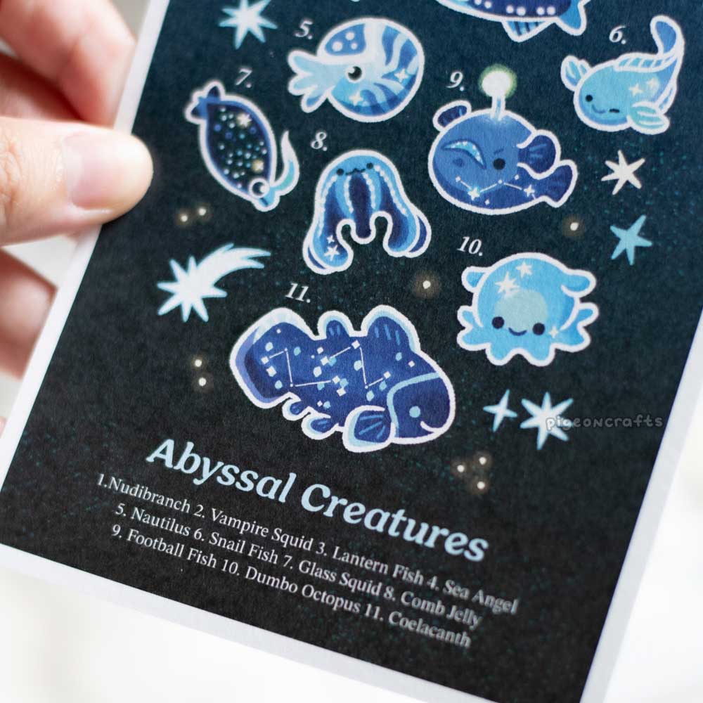 Abyssal Creatures Midnight Print