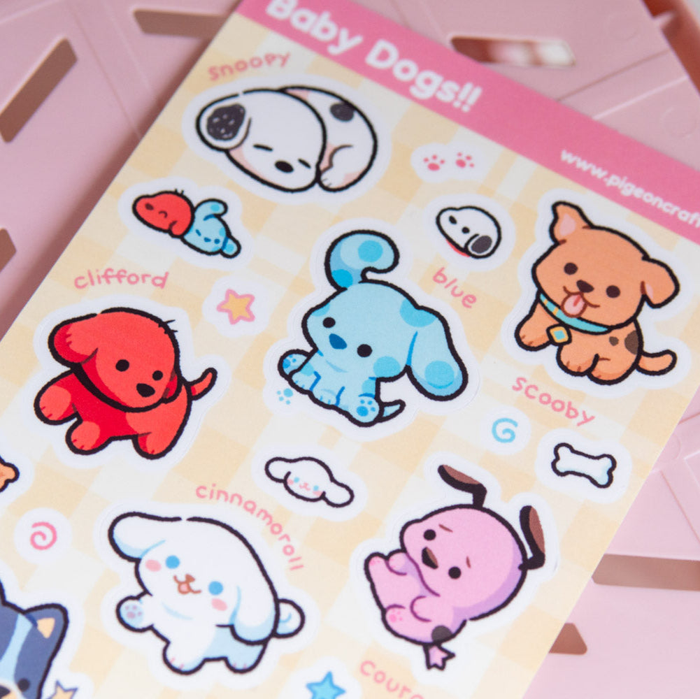 Baby Dogs Nostalgia Sticker Sheet