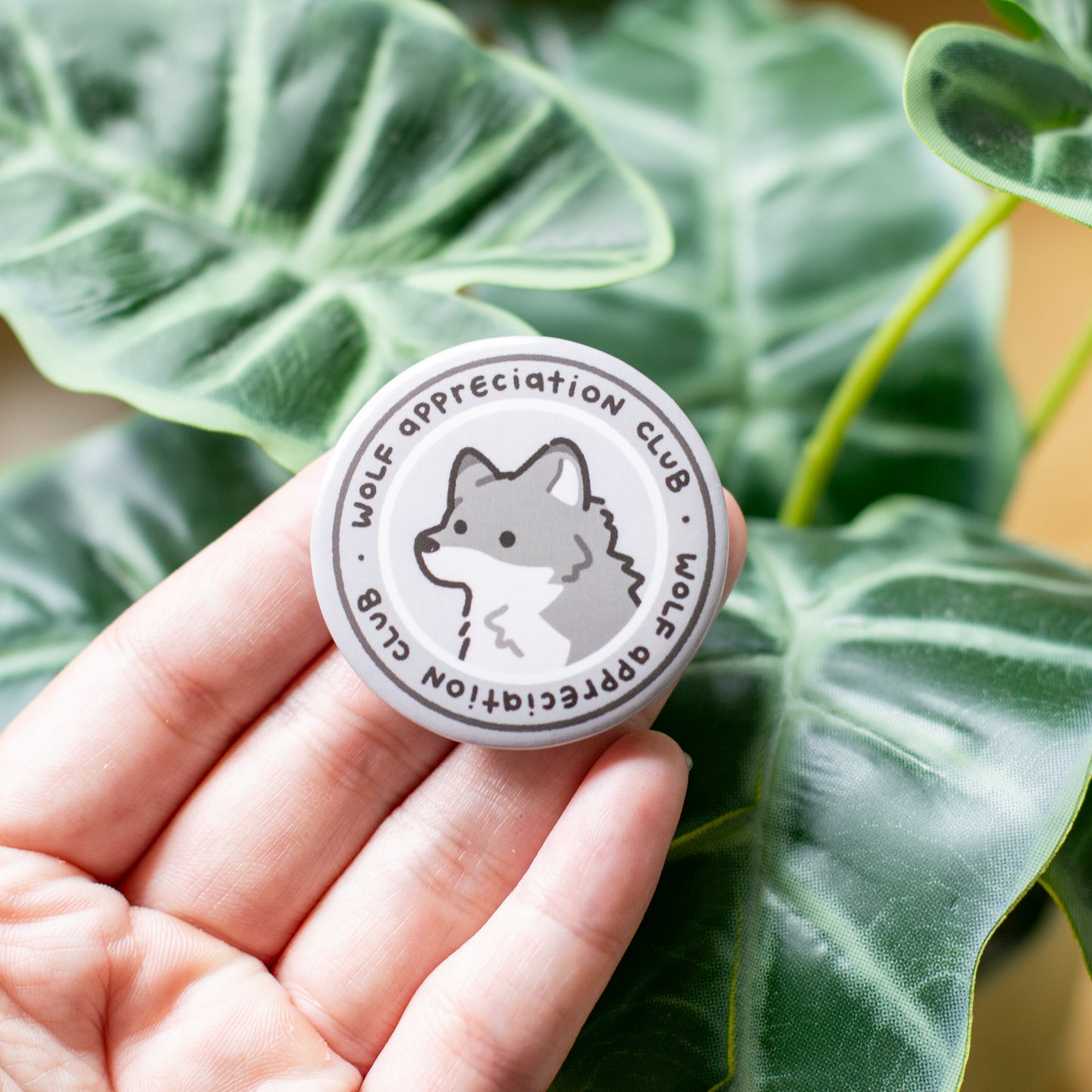 Wolfy Appreciation Club Can Badge