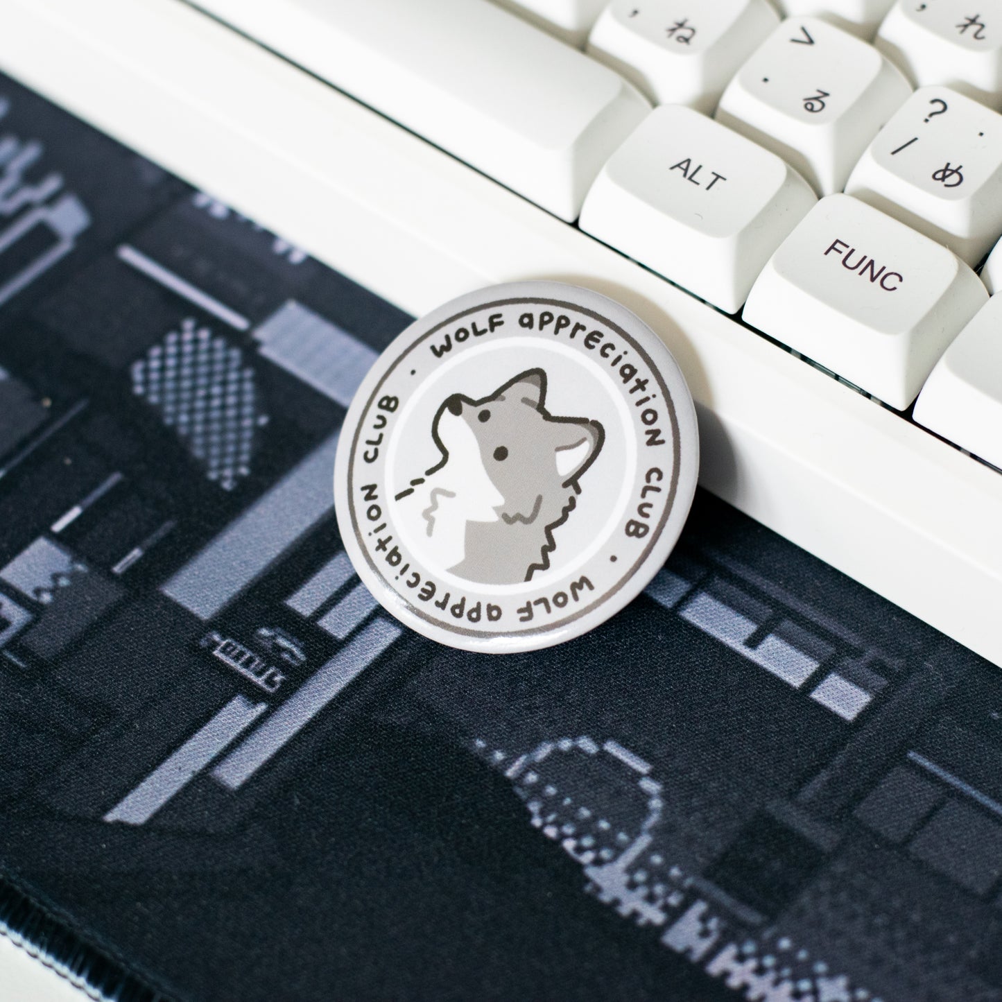 Wolfy Appreciation Club Can Badge