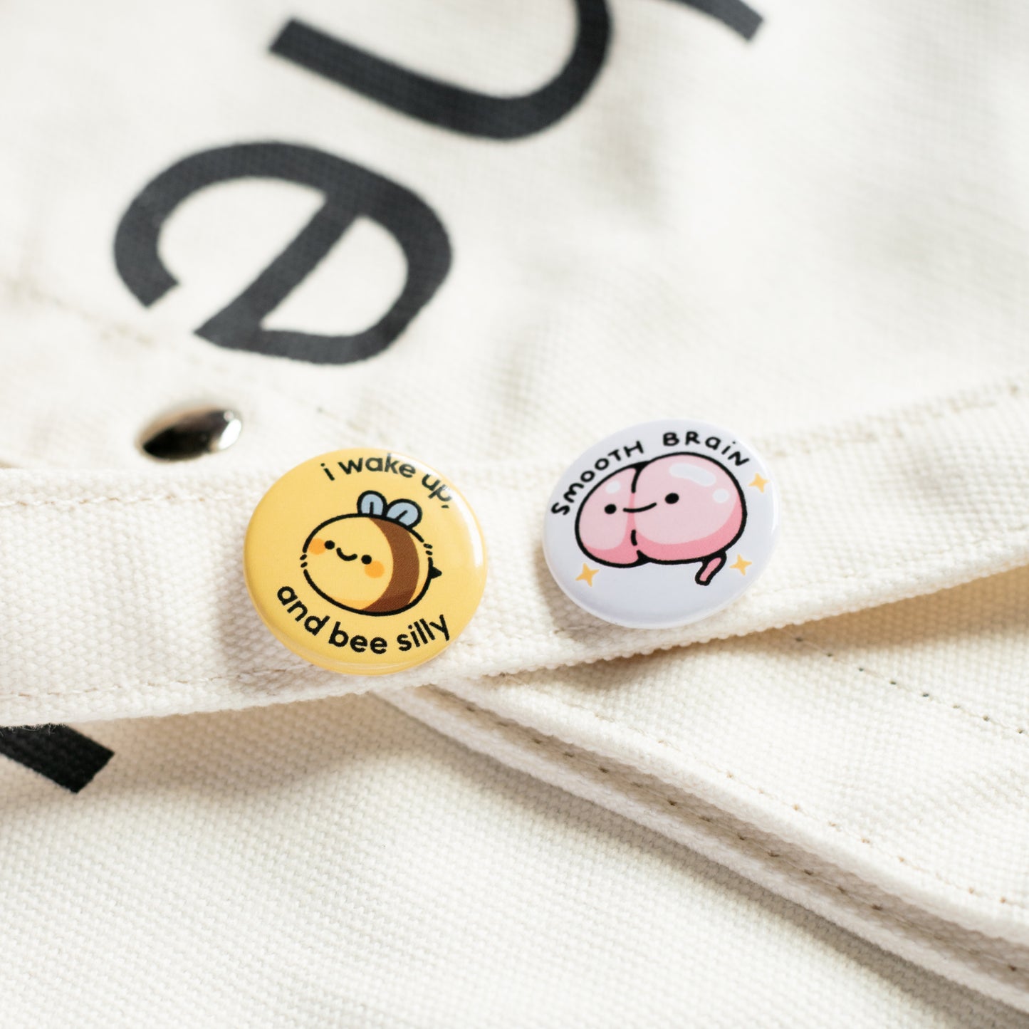 Smooth Brain Mini Can Badge