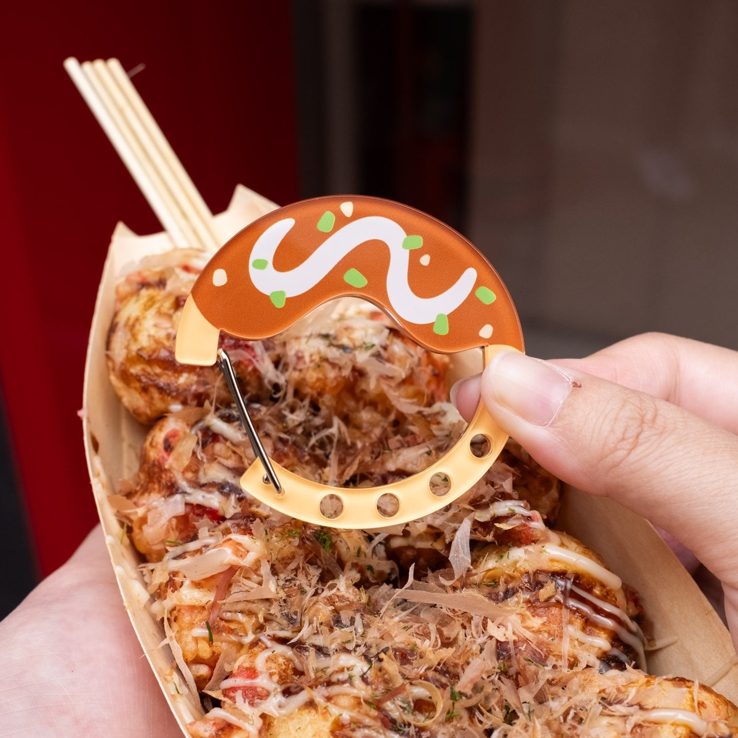 Takoyaki Acrylic Carabiner