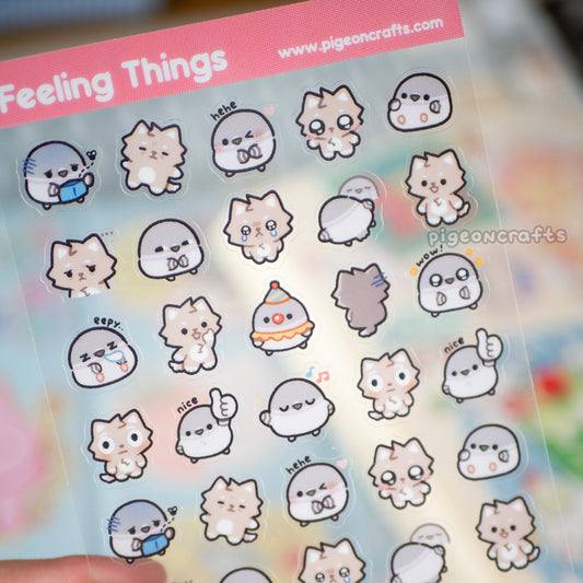 Feeling Things Transparent Sticker Sheet