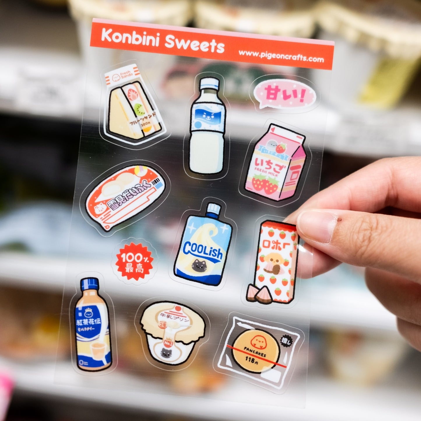 Konbini Sweets Transparent Sticker Sheet