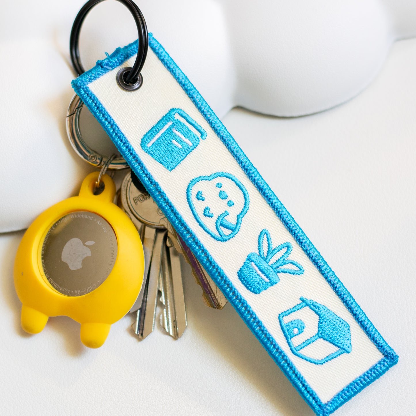 Homebody Embroidered Keychain