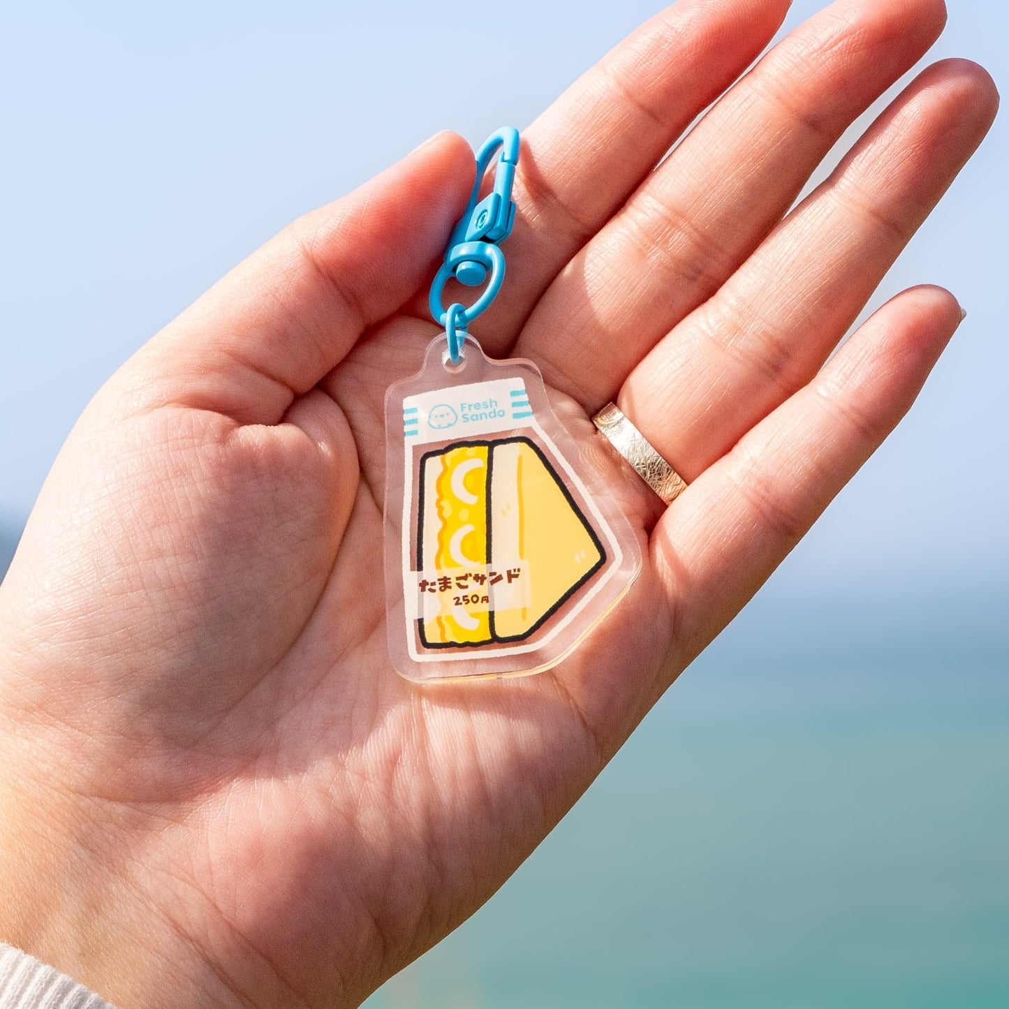 Egg Sando Acrylic Keychain