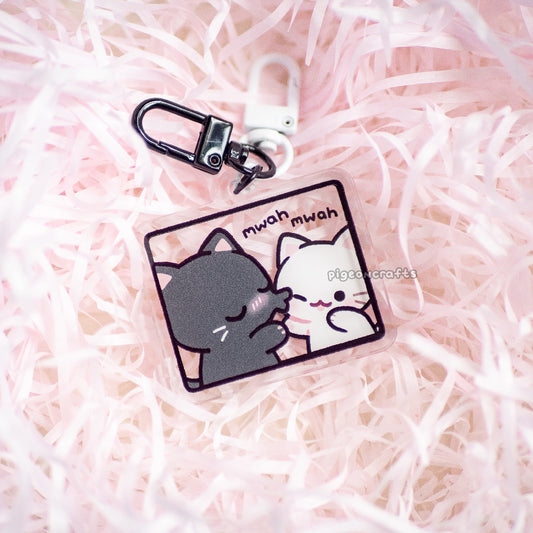 Cat Kiss Keychain Set