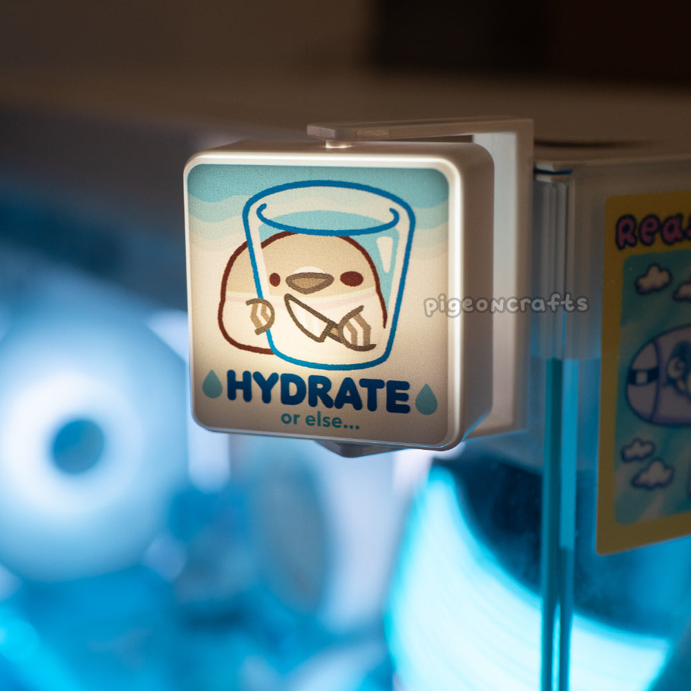 Hydration Reminder Spinny Magnetic LED Sign