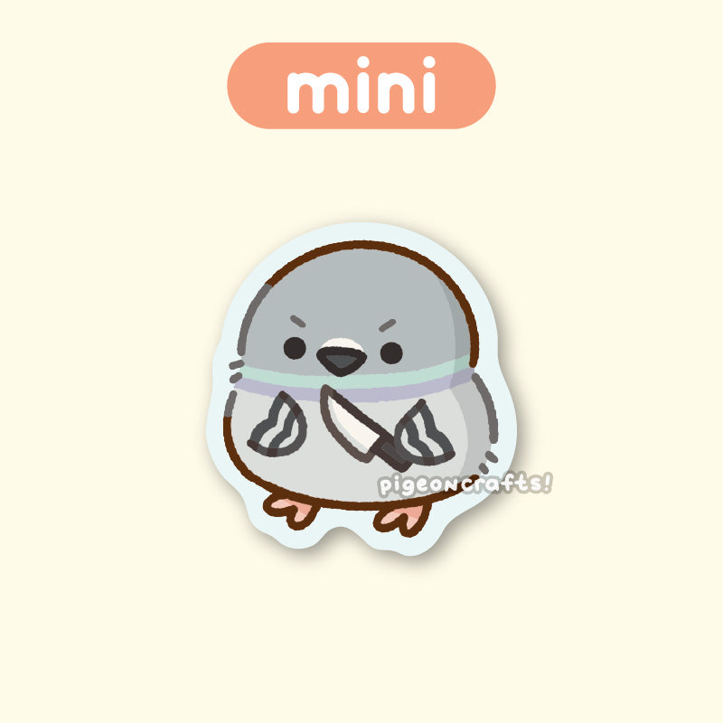 Don't Test Me Pigeon Mini Matte Sticker