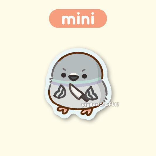 Don't Test Me Pigeon Mini Matte Sticker
