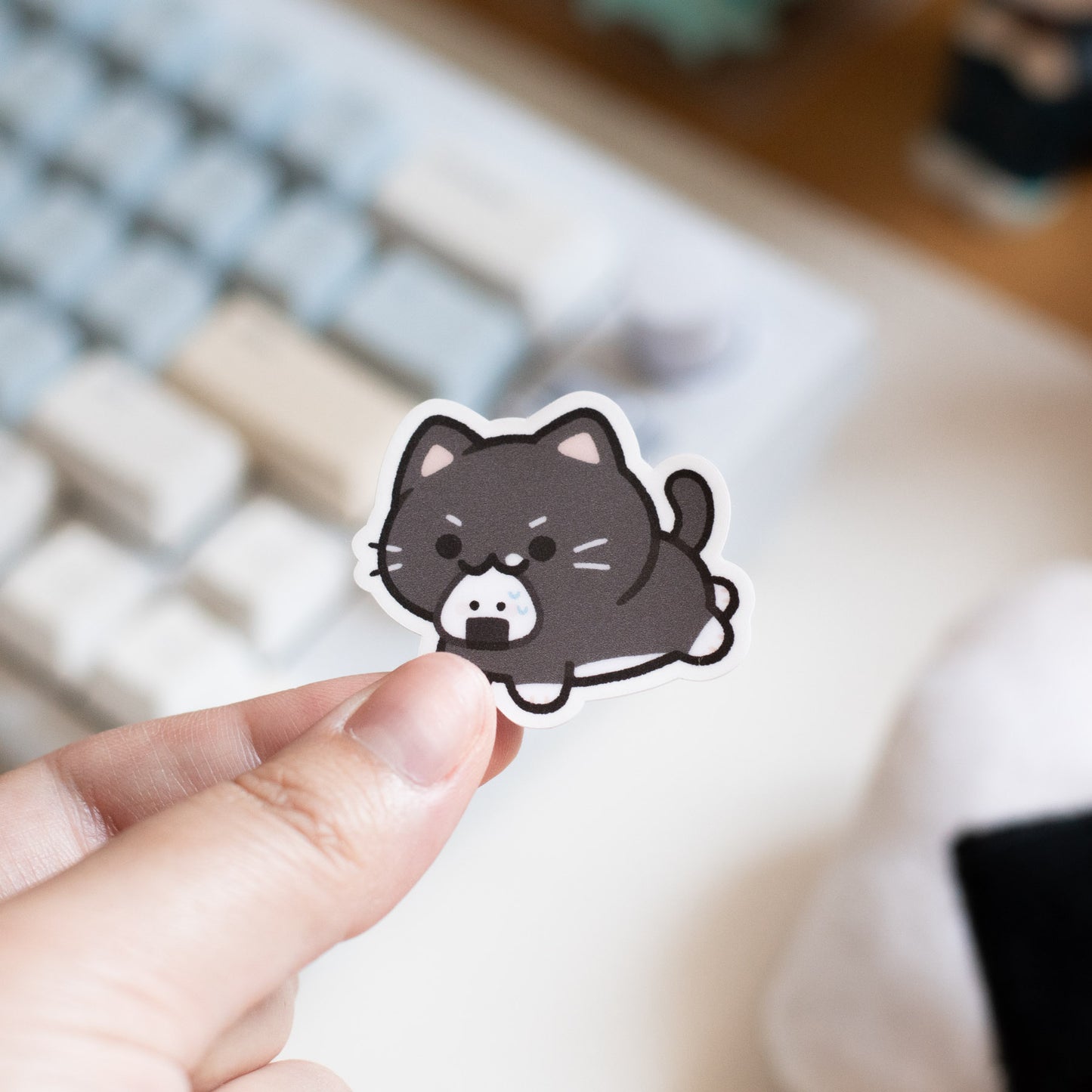 Tuxie Onigiri Lunch Mini Matte Sticker