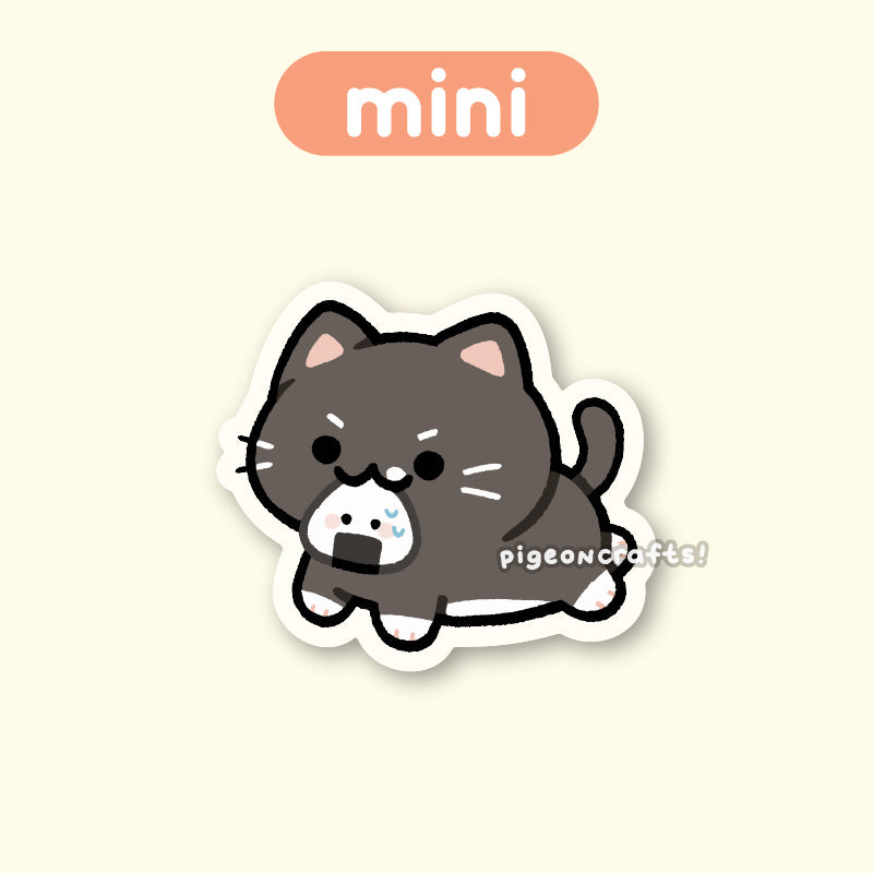 Tuxie Onigiri Lunch Mini Matte Sticker