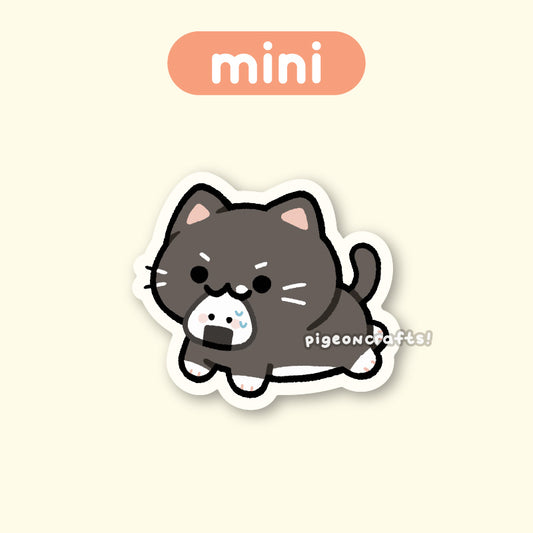 Tuxie Onigiri Lunch Mini Matte Sticker