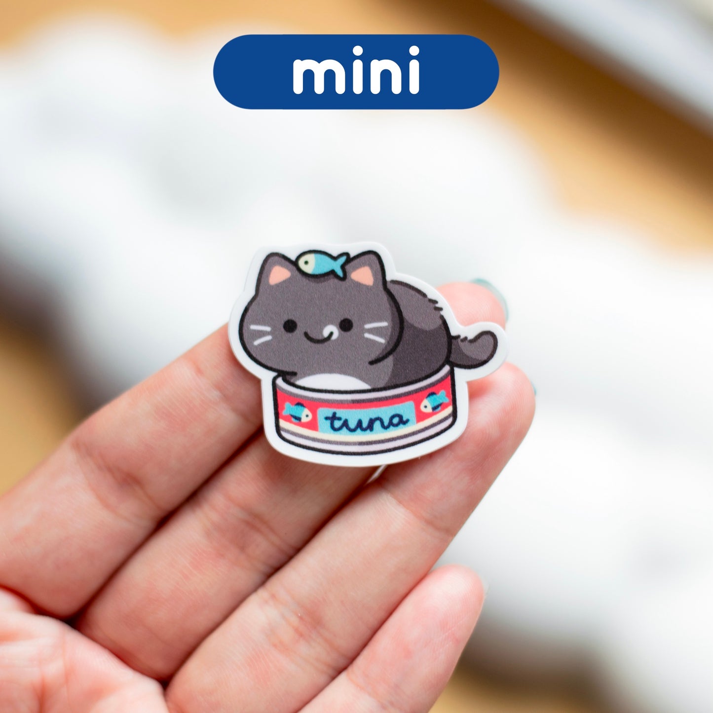 Tuxie Tuna Can Mini Matte Sticker