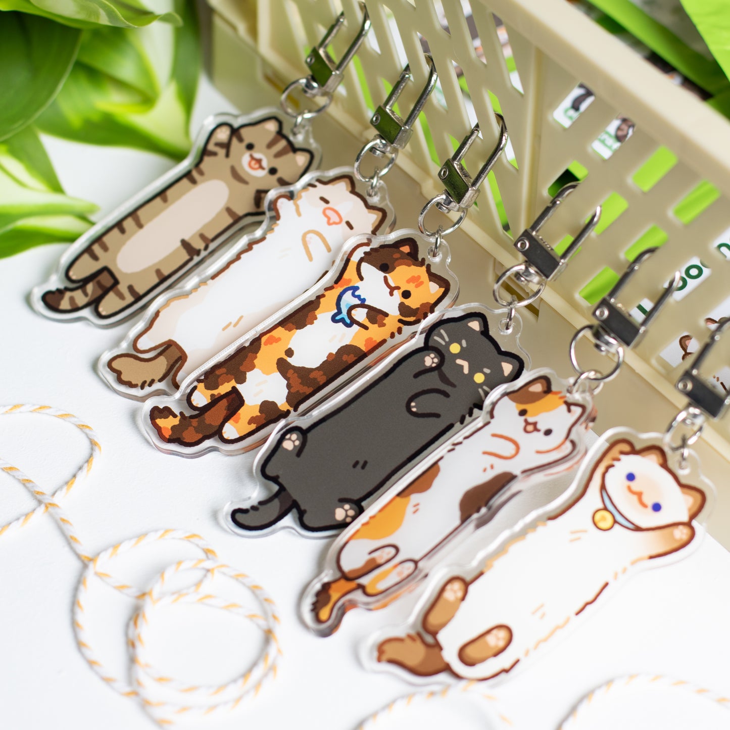 Long cats Mystery Keychain V3 (6 designs)