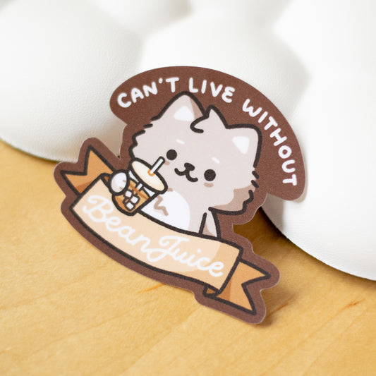 Wolfy Bean Juice Matte Sticker
