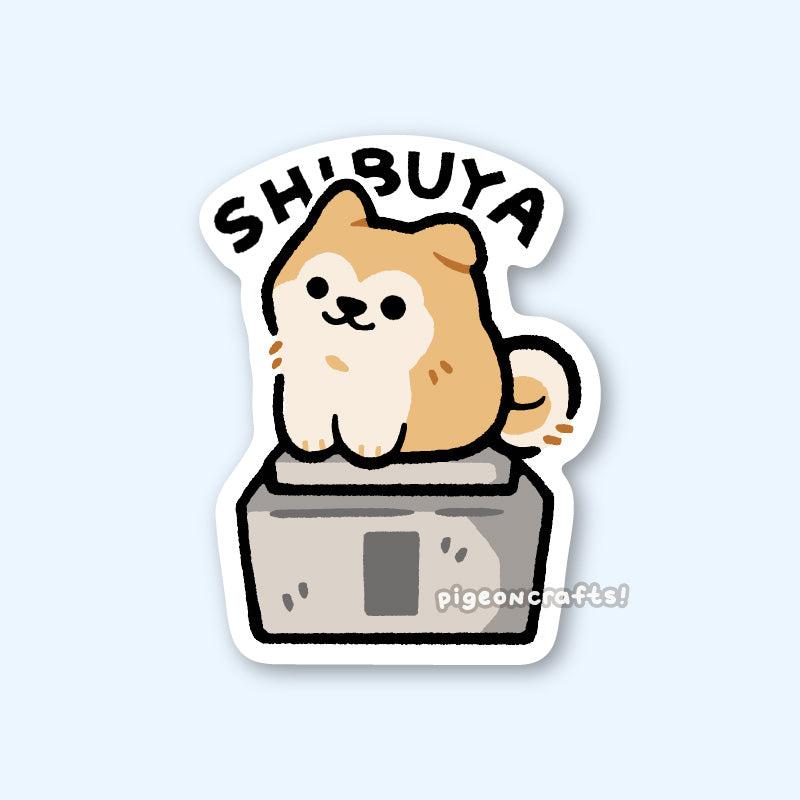 Shibuya's Hachiko Matte Sticker