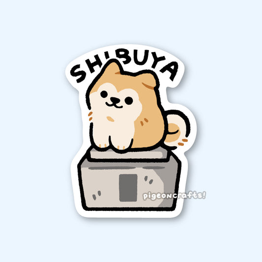 Shibuya's Hachiko Matte Sticker