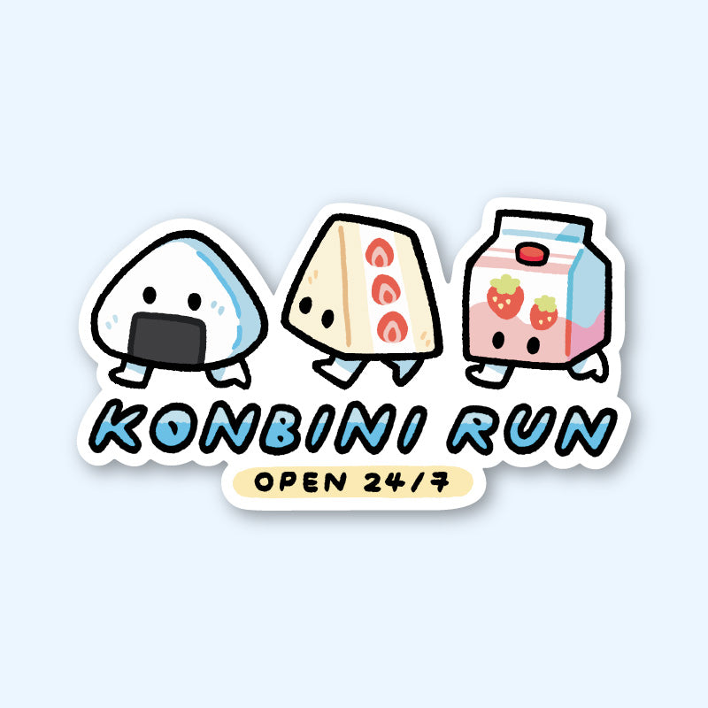 Konbini Supper Run Matte Sticker