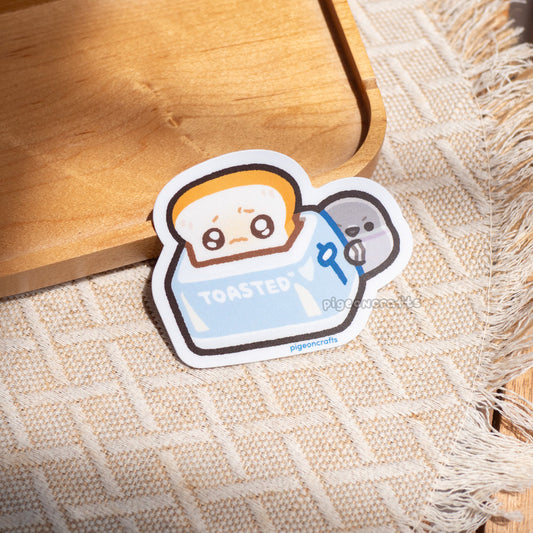 Toast is COOKED Matte Sticker