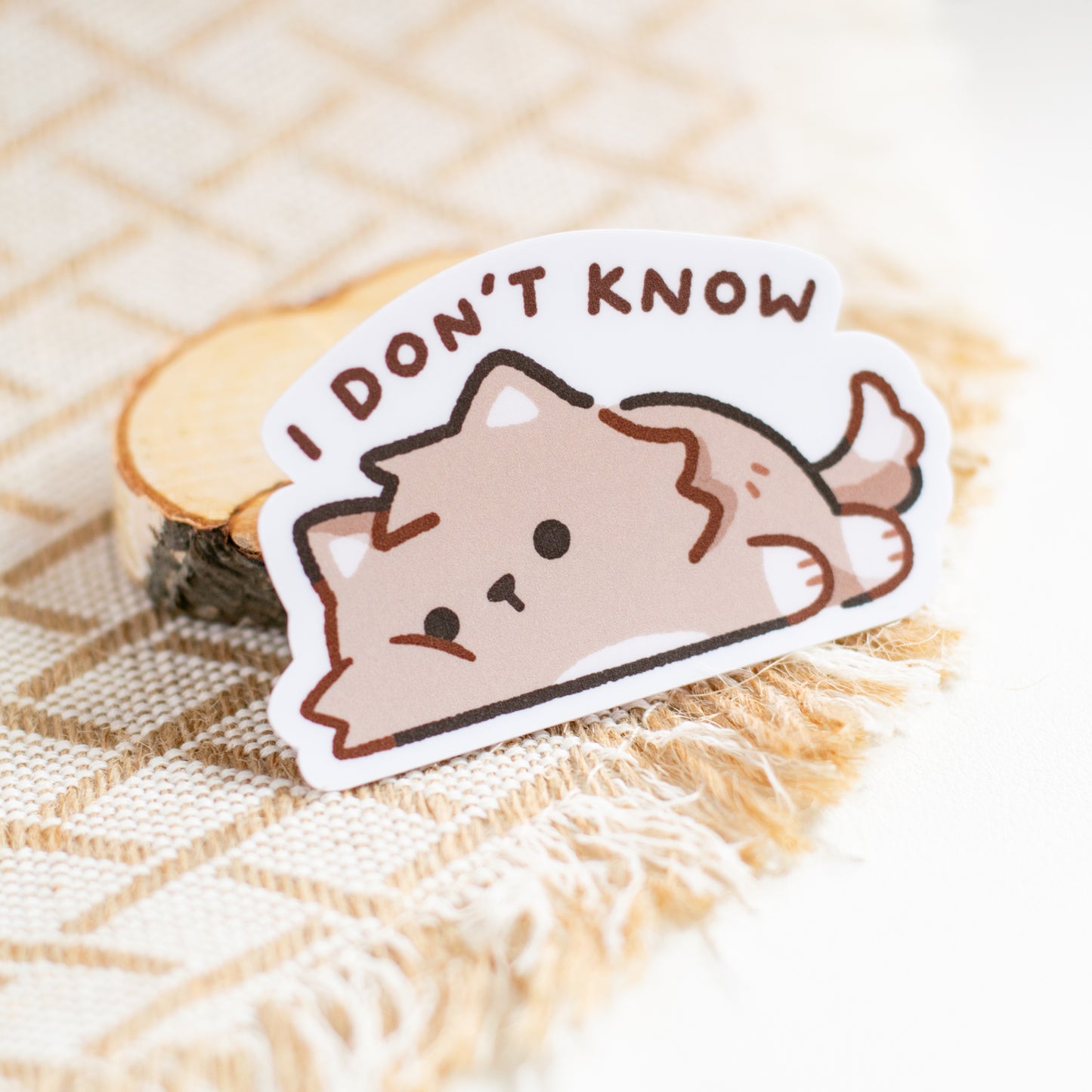 "I don't know" Wolfy Matte Sticker