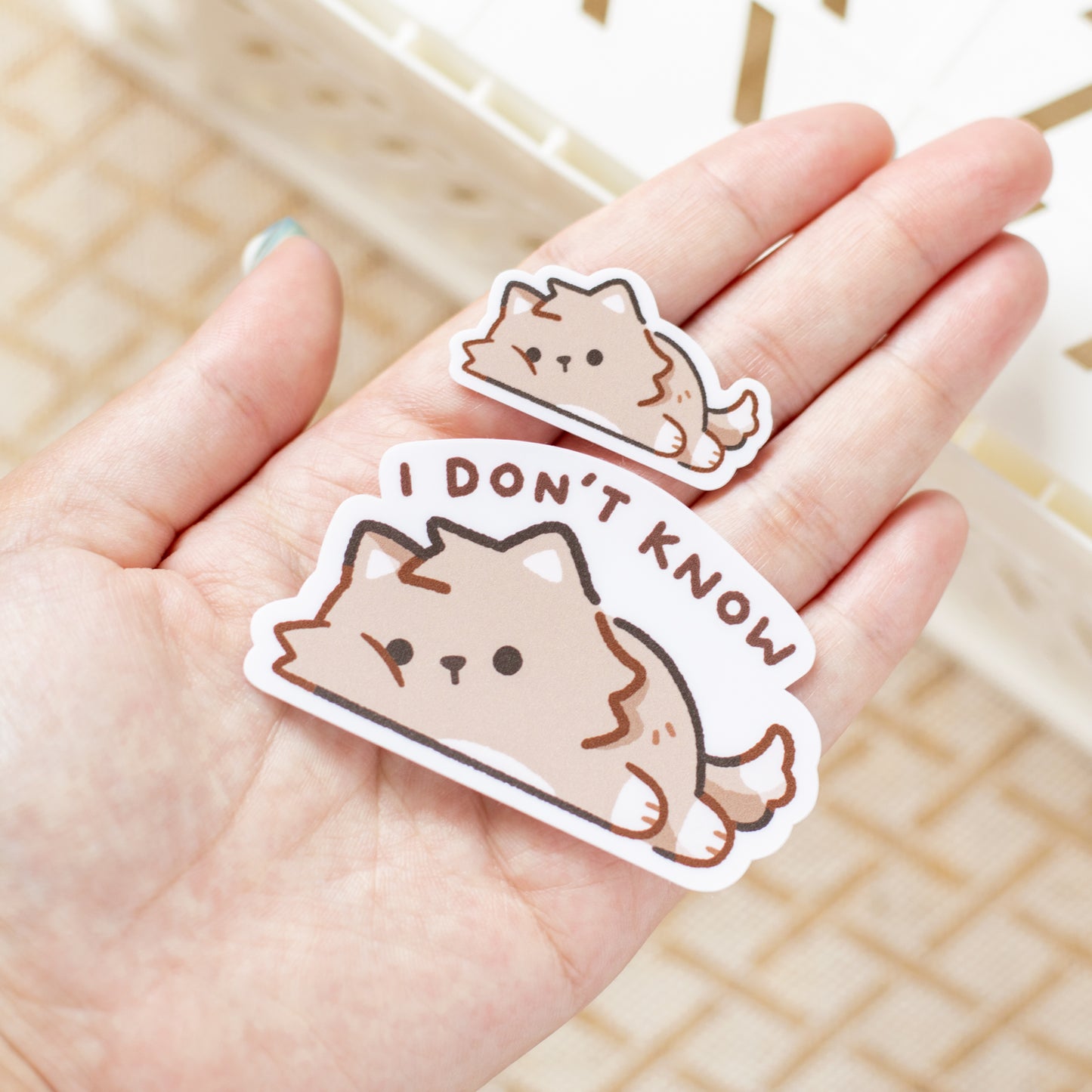 "I don't know" Wolfy Matte Sticker