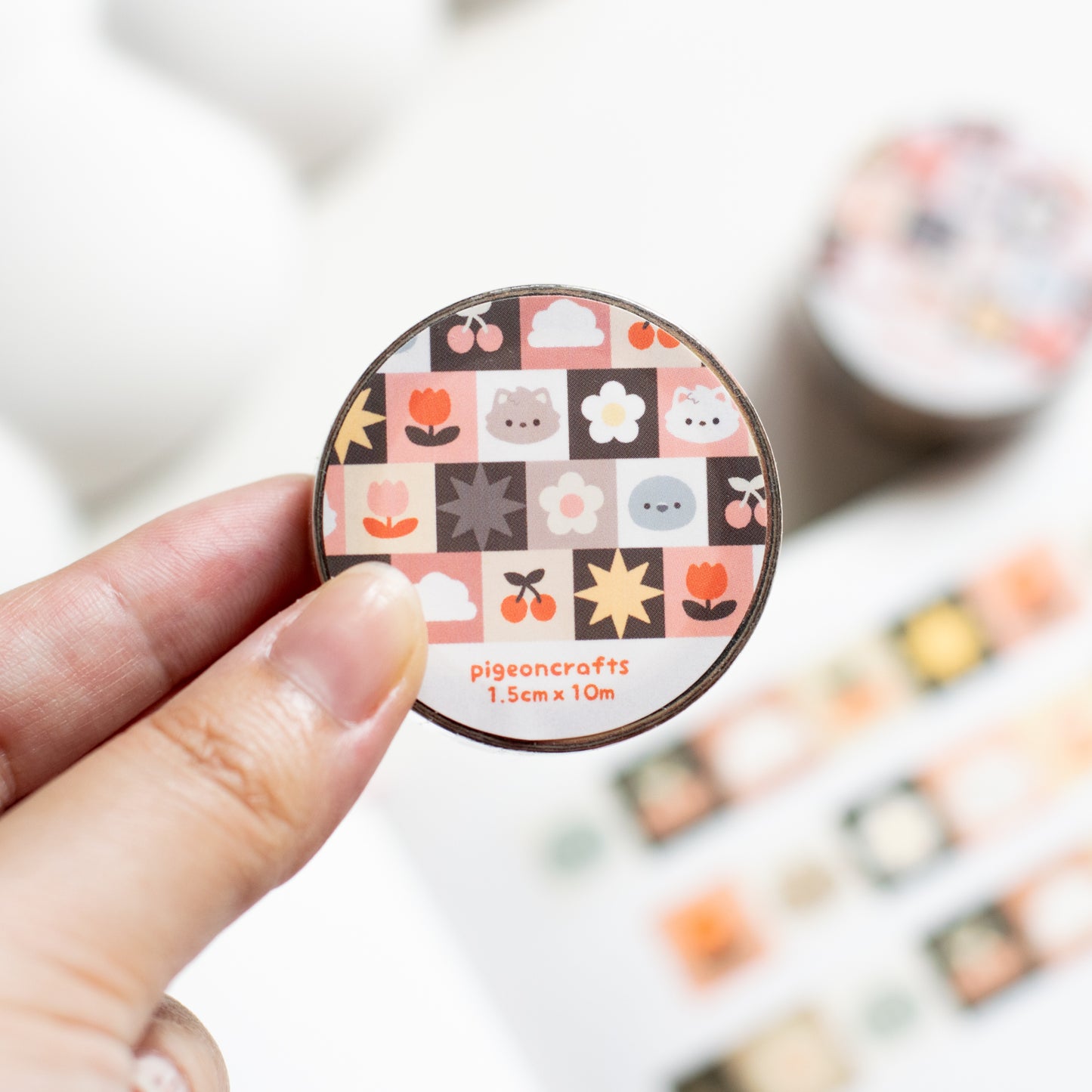 Dark Patchwork Washi Tape