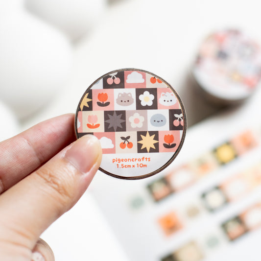 Dark Patchwork Washi Tape