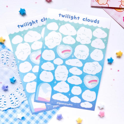 Twilight Clouds Vinyl Sticker Sheets
