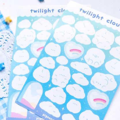 Twilight Clouds Vinyl Sticker Sheets