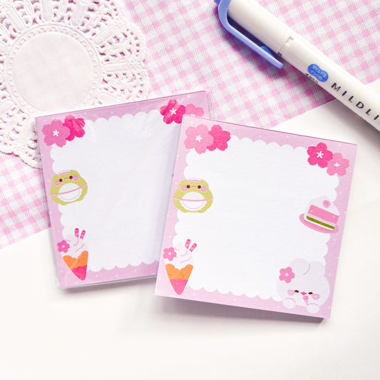 Sakura Café Square Memo Pad