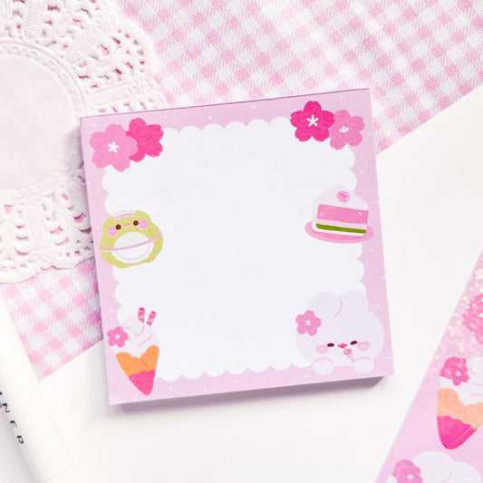 Sakura Café Square Memo Pad