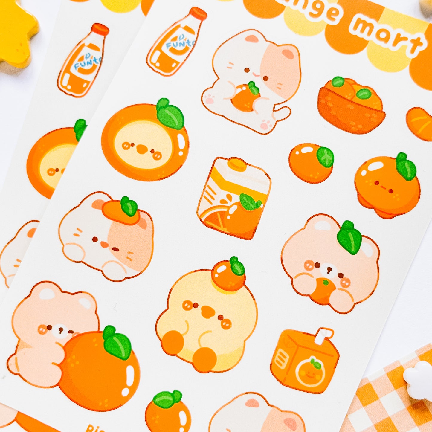 Orange Mart Vinyl Sticker Sheets
