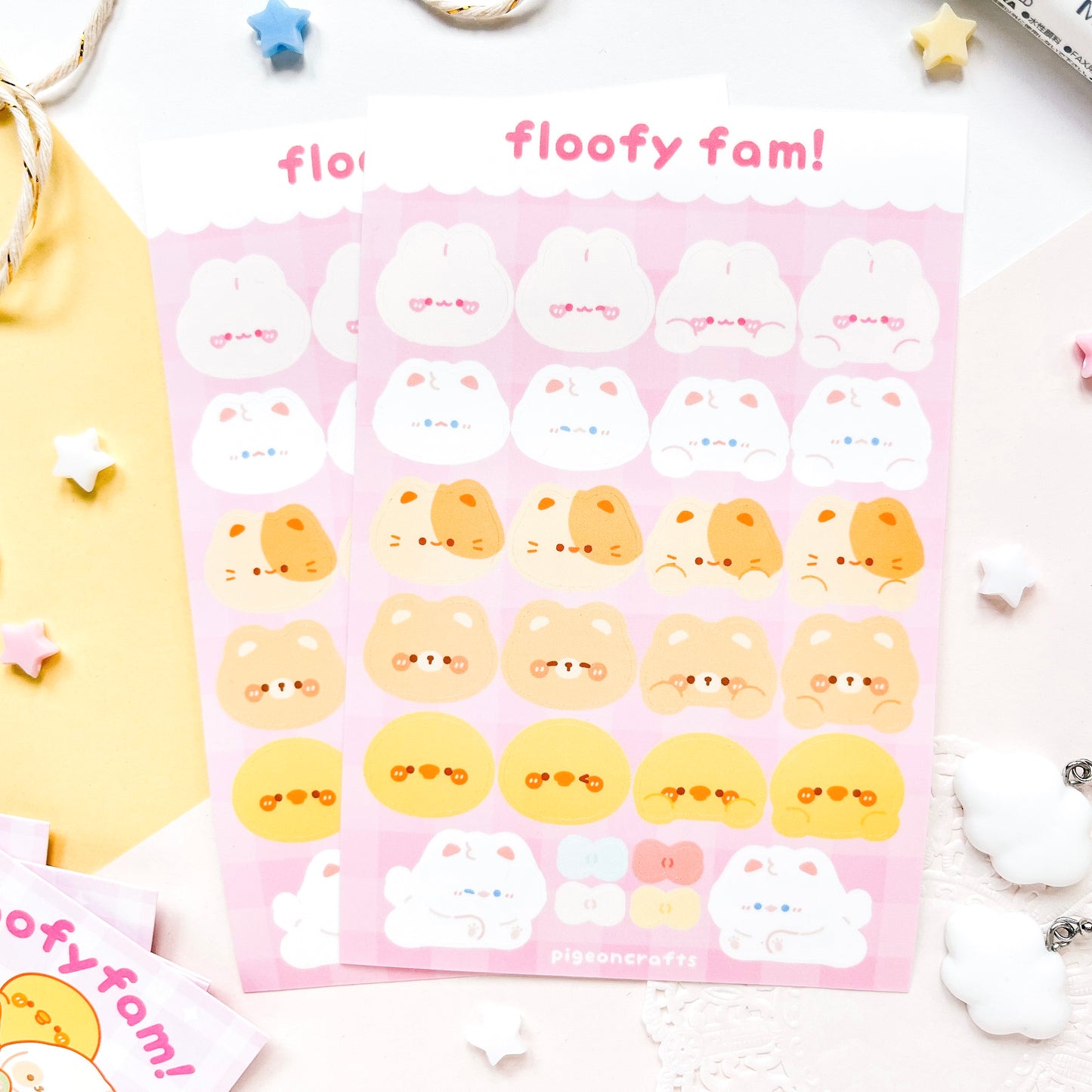 Floofy Fam Peepers Vinyl Sticker Sheets